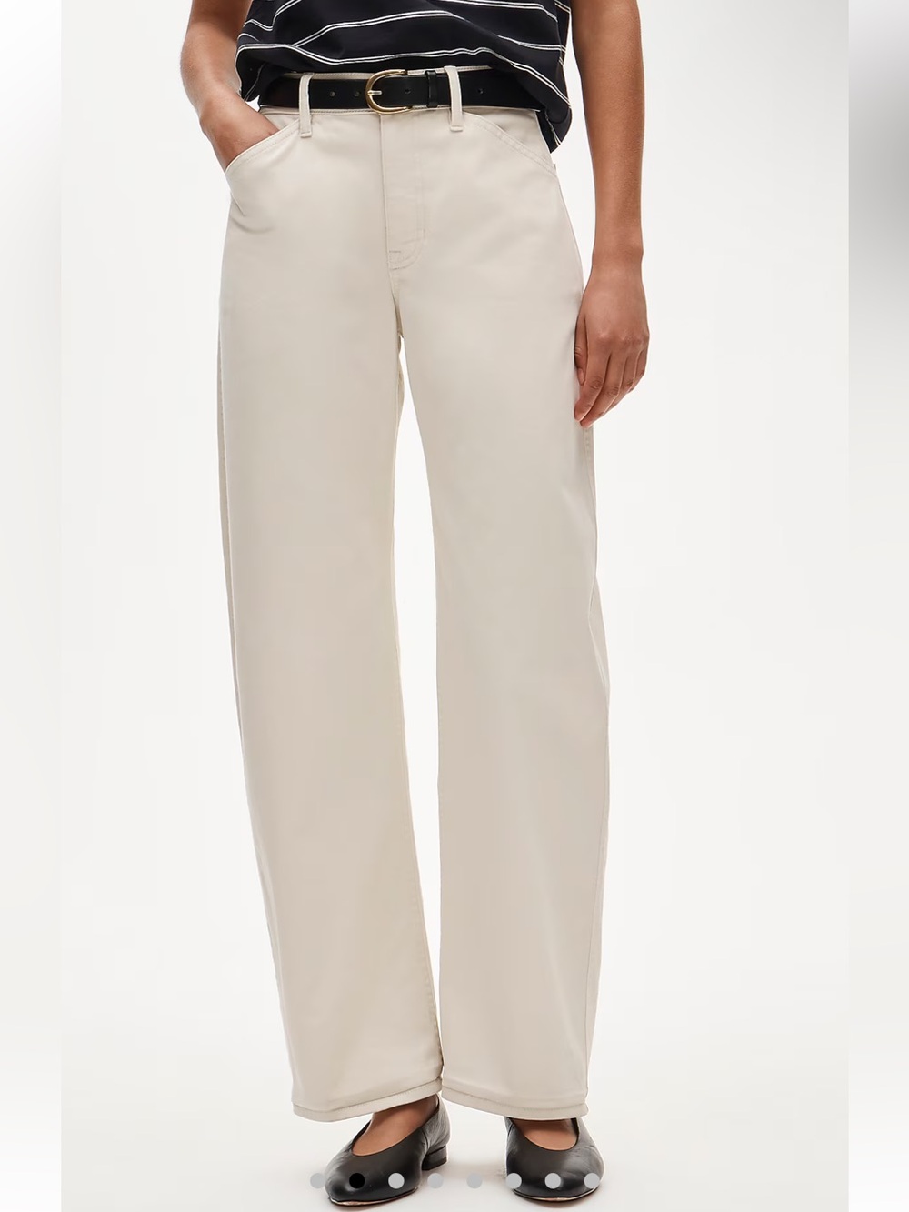 NWT J. Crew Zoe Barrel Pant in Chino in Cream - size 26 - CS082